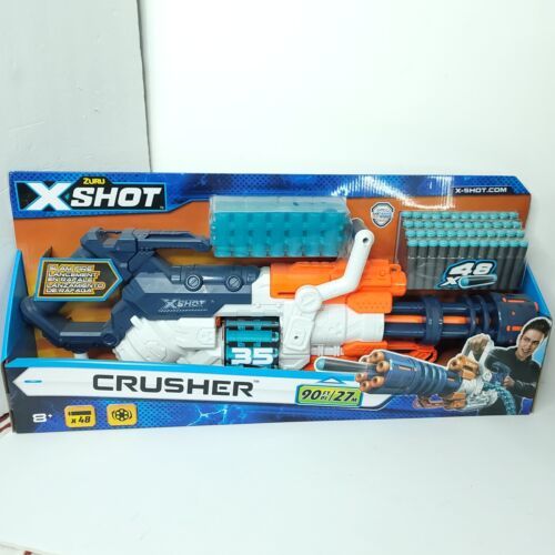 Zuru X-Shot Crusher Blaster With 48 Darts Up To 90 Ft Dart Range Winner New