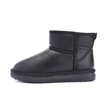  Brand Design Waterproof Snow Boots 100% Wool Geniune Leather Ankle Shoes Warm P - £69.53 GBP