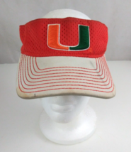 Vintage Adidas NCAA Miami Hurricanes Unisex Embroidered Adjustable Visor - £10.67 GBP