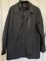 Tumi T-Tech Jacket Men&#39;s Large Insulated Black Double Layer Travel Zip Snap - $65.00