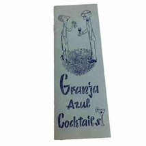 Vintage Cocktail Menu Granja Azue Recipe Booklet from Lima Peru Adult Comic - £9.67 GBP