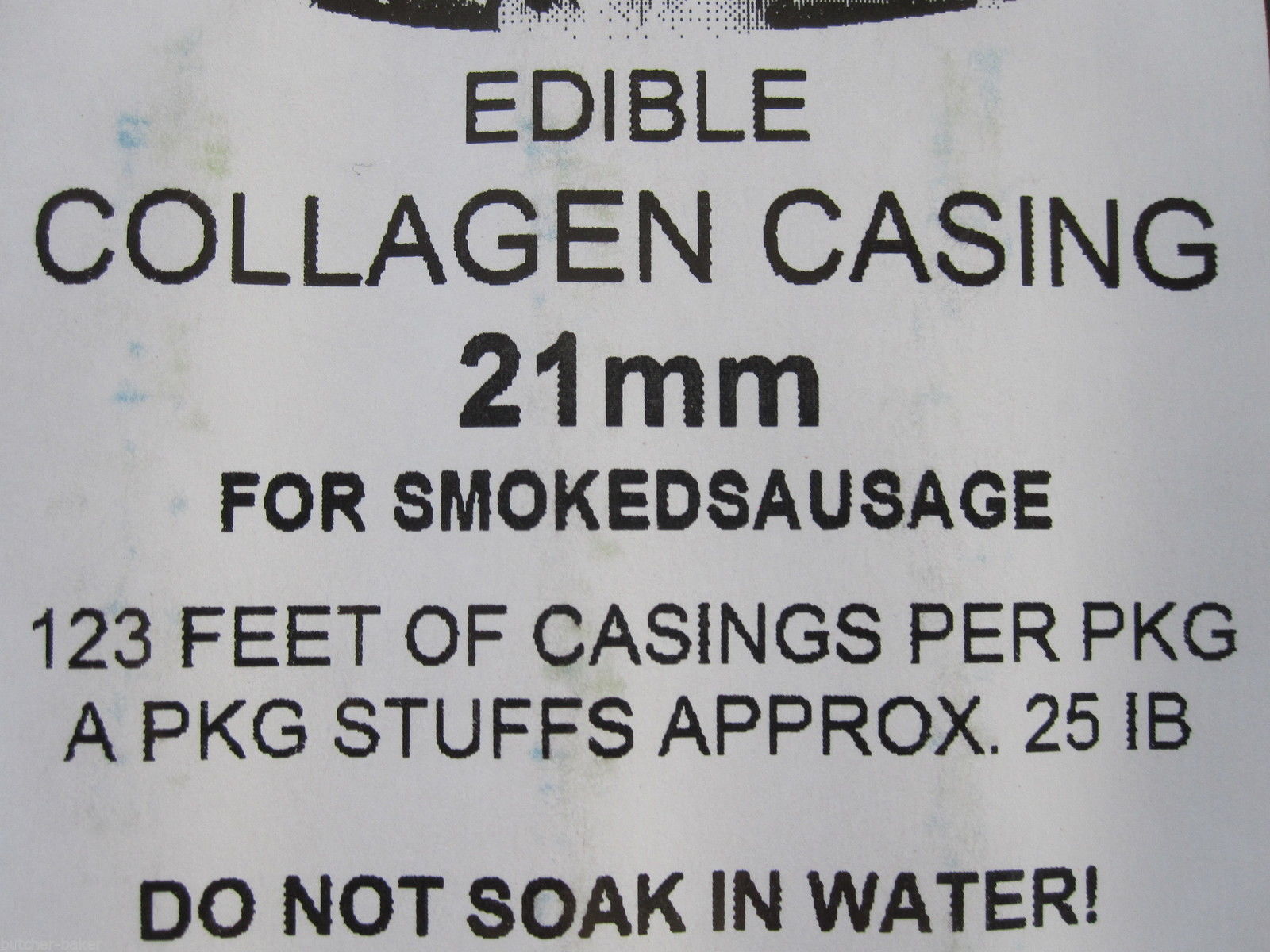 21 mm Snack Stick CASINGS for 75 lbs Edible Collagen Slim Pepperoni