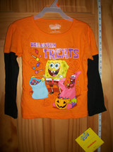Spongebob Baby Clothes 4T Toddler Sponge Bob Shirt Nick Halloween Treat Top New - £7.56 GBP