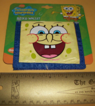 SpongeBob Bifold Wallet New Sponge Bob Bi Fold Money Holder Blue Party Favor Toy - £3.72 GBP