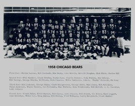 1958 CHICAGO BEARS 8X10 TEAM PHOTO FOOTBALL NFL PICTURE - £3.94 GBP