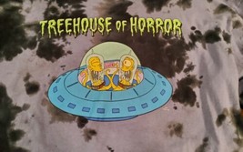 The Simpsons Treehouse Of Horror Aliens Ship Halloween Long Sleeve Shirt Large - £22.26 GBP