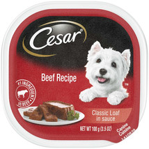 Cesar Classic Loaf in Sauce Adult Wet Dog Food Beef 3.5oz. (Case of 24) - £64.45 GBP