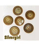 4 Holed Kaki Green Rounds Vintage Plastic buttons - £3.98 GBP
