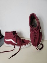 Womens Shoes Sneakers Van&#39;s Off The Wall Size 6.5 Or Mens 5 Maroon Red  - £19.42 GBP