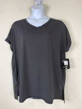 AVIA Womens Plus Size 3XL Blk/Wht Dot V-neck Athletic T-shirt Short Sleeve - £9.87 GBP