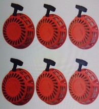 New 6 Pack Of Pull Start Red Recoil Cover 5.5HP &amp; 6.5HP Fits Honda GX160 &amp; GX200 - £45.35 GBP