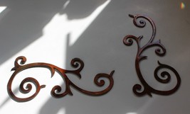 Metal Wall Art Decor Accents Decorative Small Set 6 1/2&quot; wide 3 1/4&quot; tal... - $16.13