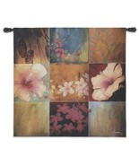 53x53 TROPICAL NINE PATCH II Tropical Floral Tapestry Wall Hanging  - £139.55 GBP
