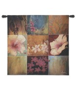 53x53 TROPICAL NINE PATCH II Tropical Floral Tapestry Wall Hanging  - $178.20
