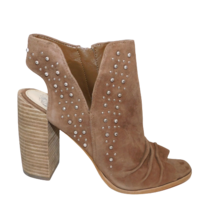 Vince Camuto Machine Studded Bootie Sandals sz 9.5 Brown Suede - £26.78 GBP