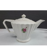 Trimont Ware Teapot With Lid Gold Trim Purple Flowers 6” Tall 5” Across ... - £28.30 GBP