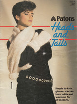 Patons #261 Heads &amp; Tails Simple Knit Patterns Gloves Scarves Hats Mitts Warmers - £6.37 GBP