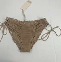 Ale by Alessandra Women&#39;s Swimwear Bottom Crochet Lined Beige M - £42.84 GBP