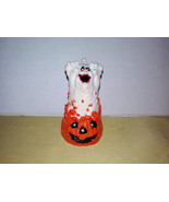 Vintage Ghost in Pumpkin Halloween Decoration Ornament Handmade Hand Pai... - £12.74 GBP