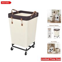 160L Stylish Laundry Basket with Wheels - Effortless Transport &amp; Organiz... - $97.96