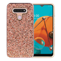 Deluxe Diamond Bling Glitter Case Cover ROSE GOLD For LG K51 - $6.76