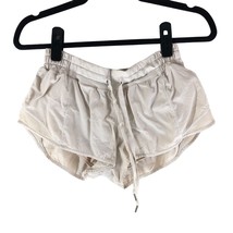 Lululemon Womens Hotty Hot Shorts Lined Drawstring White 6 - $30.83