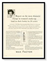 Max Factor Sheer Genius Make-Up Print Ad Vintage 1961 Magazine Advertisement - £7.68 GBP