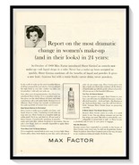 Max Factor Sheer Genius Make-Up Print Ad Vintage 1961 Magazine Advertise... - £7.62 GBP