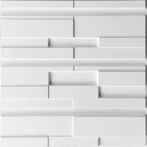 Dundee Deco 3D Wall Panels - Contemporary Bricks Paintable White PVC Wall Paneli - $7.83+