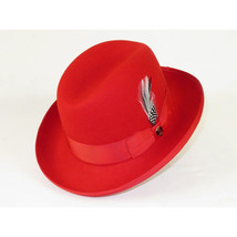 Men Bruno Capelo Dress Formal Hat Australian Wool Homburg Godfather GF105 Red image 5