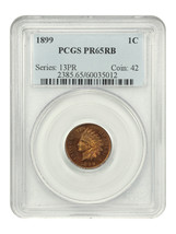 1899 1C PCGS PR65RB - £560.85 GBP