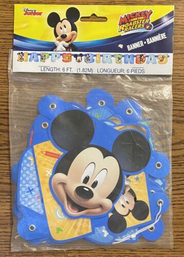 Disney Junior Mickey Mouse And The Roadster Racers Happy Birthday Banner 6 FT - $2.49