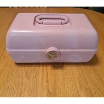 Caboodles makeup storage marbled pink Case with mirror trays vintage - $23.24