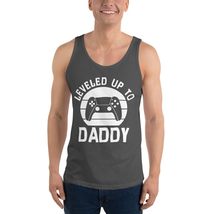 Leveled Up to Daddy Unisex Tank Top, Funny Promoted to Daddy, New Dad Fathers Da - $24.70+