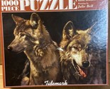 Tidemark Puzzle Blood Brothers by Julie Bell  Wild Wolves 1000 Piece Jig... - $13.20