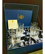 Faberge Pavilion Crystal  Highball Glasses  NIB. 5 1/4 &quot; H x 2 7/8&quot; W - $1,166.21 CAD