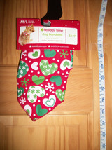 SimplyDog Pet Costume M/L Christmas Holiday Dog Bandana Heart Neck Pup A... - £2.99 GBP