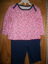Small Wonders Baby Clothes 6M-9M Newborn Blue Pants Set Pink Ruffle Shir... - $9.49