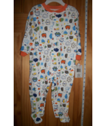 Small Wonders Baby Clothes 6M-9M Newborn Footed Bodysuit White Robot Pla... - $12.34