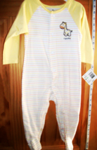 Small Wonders Baby Clothes 6M-9M Newborn Footed Bodysuit Yellow Giraffe ... - £7.60 GBP