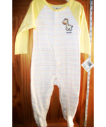 Small Wonders Baby Clothes 6M-9M Newborn Footed Bodysuit Yellow Giraffe ... - $9.49