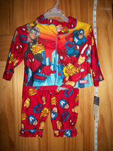 Spiderman Baby Clothes 12M Red Sleepwear Outfit PJ Superhero Pajama Pant Set New - £12.90 GBP