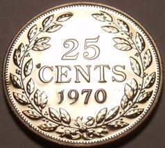 Rare Proof Liberia 1970 25 Cents~Only 3,464 Minted~Free Shipping - £7.08 GBP