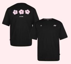 Cherry Blossom Unisex Badminton T-Shirts Sports Top Black Yonex 2026 Cot... - $33.24