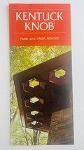  Kentuck Knob - Frank Lloyd Wright Architect Brochure 1996  - £7.90 GBP