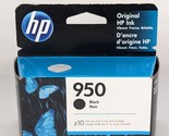 Genuine HP 950 Black Ink Cartridge EXP 1/2022 Sealed Original HP Ink - $13.59