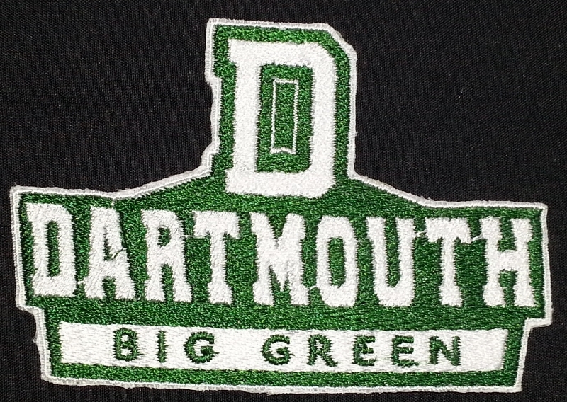 Dartmouth Big Green Logo Iron On Patch