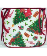 2 THIN CHAIR PADS CUSHIONS,CHRISTMAS TREES &amp; GIFTS,SEASON&#39;S GREETINGS #3... - £10.25 GBP