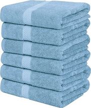 6 Pack Utopia Towels Cotton Bath Towels 24x48 Pool Gym Sky Blue Towels - $64.49