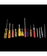 VTG Mixed Lot Of Hand Tools. Two Stubbies. Old Screwdrivers. File. Colle... - $14.99
